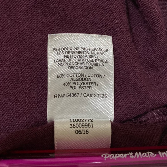 PINK V.S. ~Woman’s X-Small Burgundy Pajama Sleep Shirt “Nap Game Strong” - Picture 5 of 10